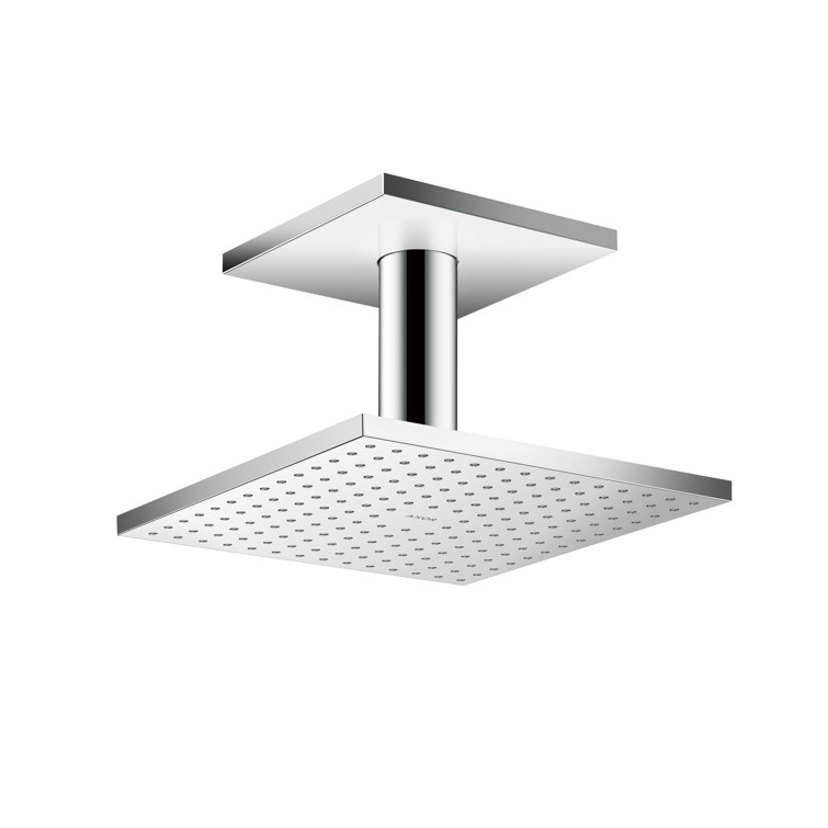 Chrome Square Ceiling Mounted Rain Shower Head