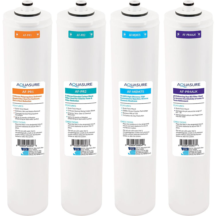 Aquasure Premier Series 4-Stage Alkaline Reverse Osmosis Filter Set