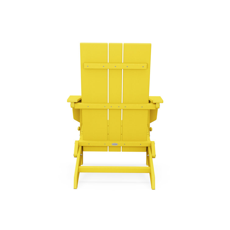 Yellow Polywood Outdoor Adirondack Chair with Arms