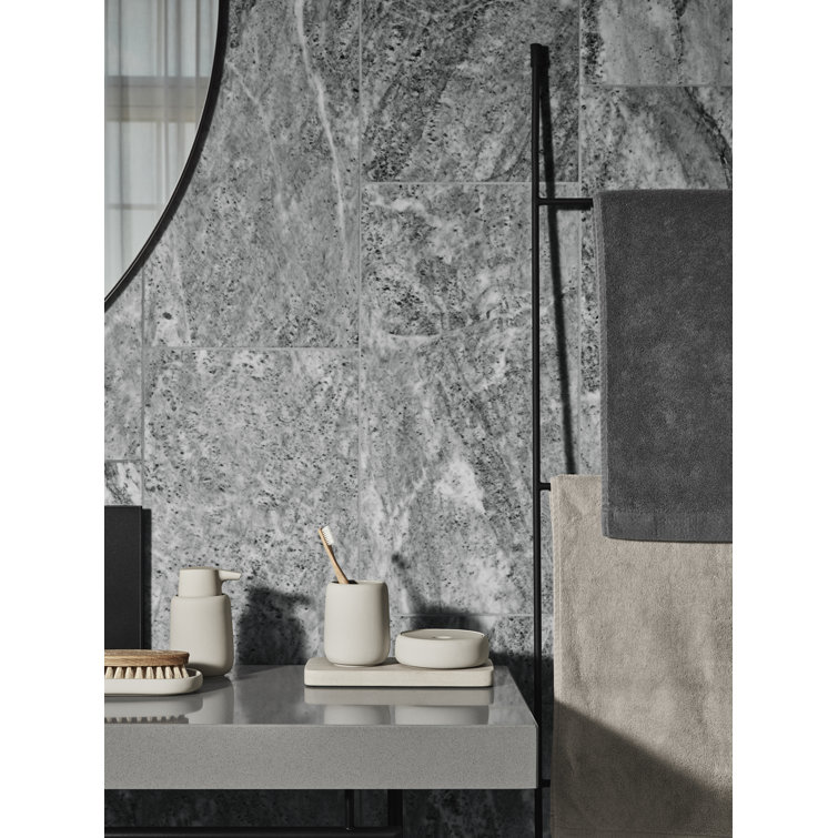 Magnet Charcoal Ceramic Soap Dispenser with Soft-Touch Finish