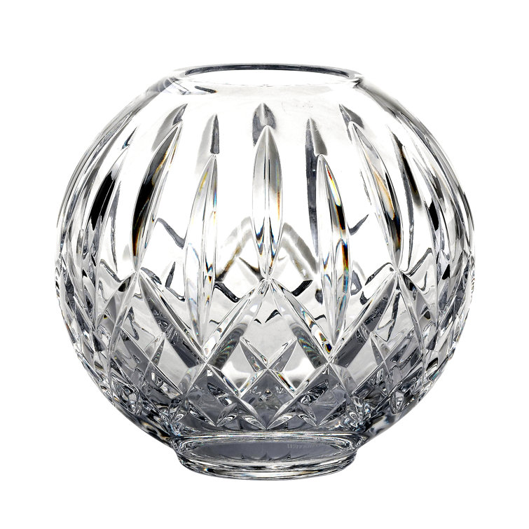 Handcrafted Clear Crystal 6-Inch Rose Bowl