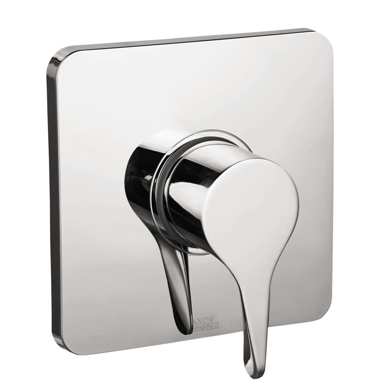 Modern Brushed Nickel Shower Trim with Lever Handle