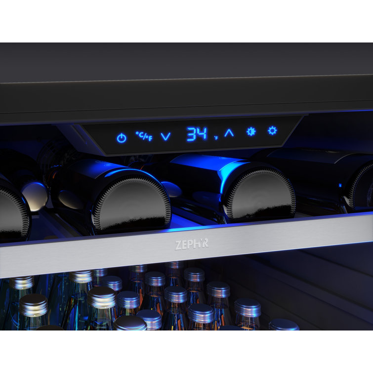 Zephyr Stainless Steel Beverage Cooler with LED Lighting