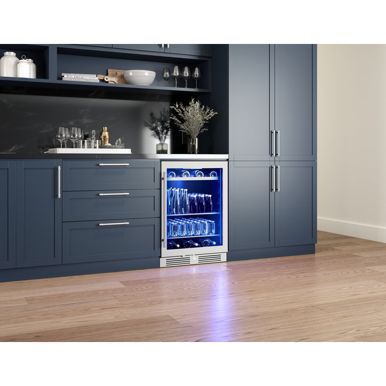 Zephyr Stainless Steel Beverage Cooler with LED Lighting