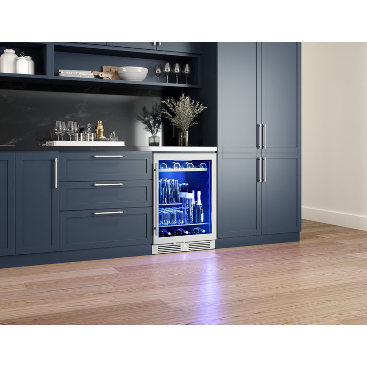 Zephyr Stainless Steel Beverage Cooler with LED Lighting