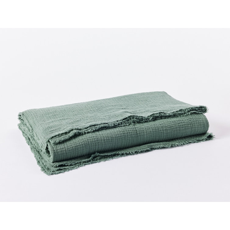 Juniper Organic Cotton Full/Queen Reversible Matelasse Throw