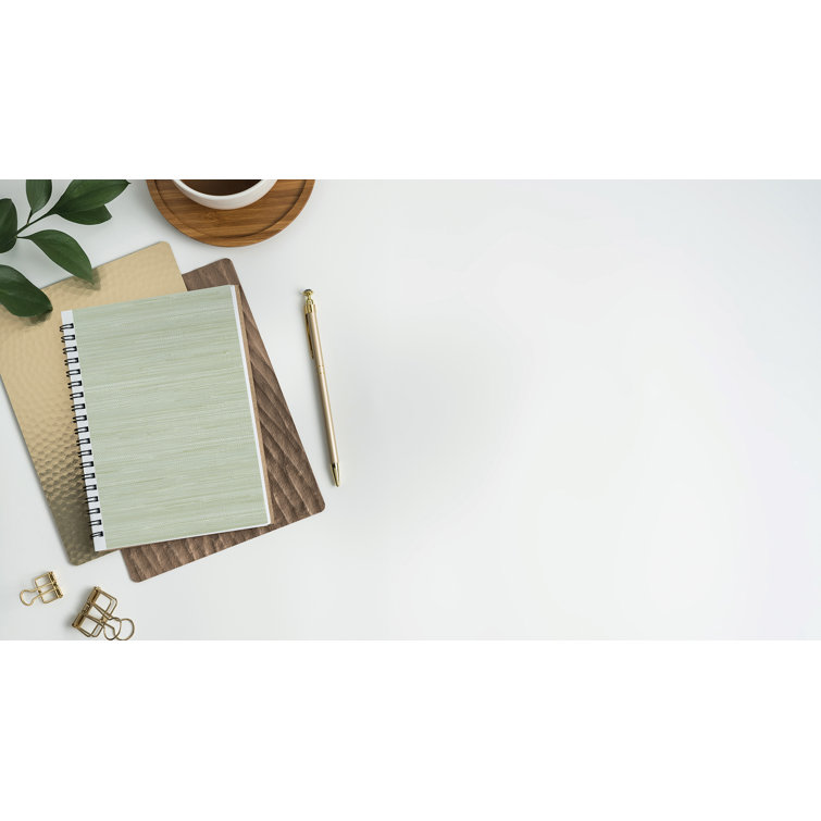 Light Green Faux Grasscloth Peel and Stick Wallpaper Roll