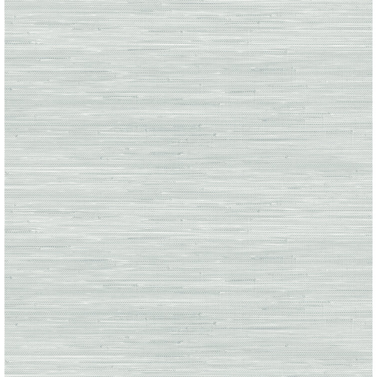 Whisper Blue Faux Grasscloth Peel & Stick Wallpaper Roll