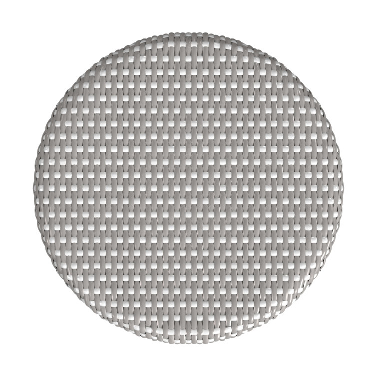 Côte d'Azur Inspired Gray & White Rattan Counter Stool
