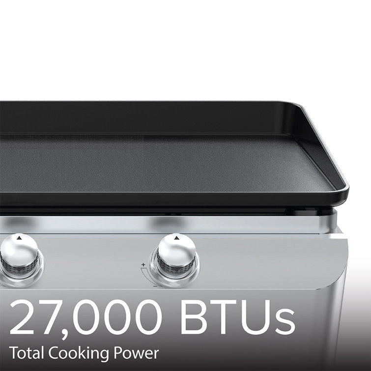 Stainless Steel 3-Burner Propane Gas Tabletop Griddle
