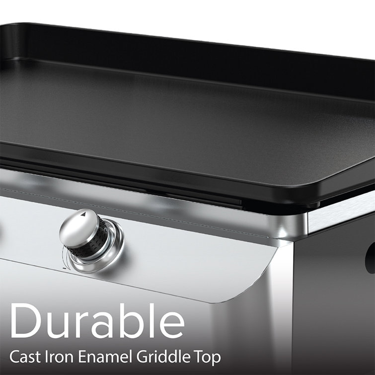 Stainless Steel 3-Burner Propane Gas Tabletop Griddle