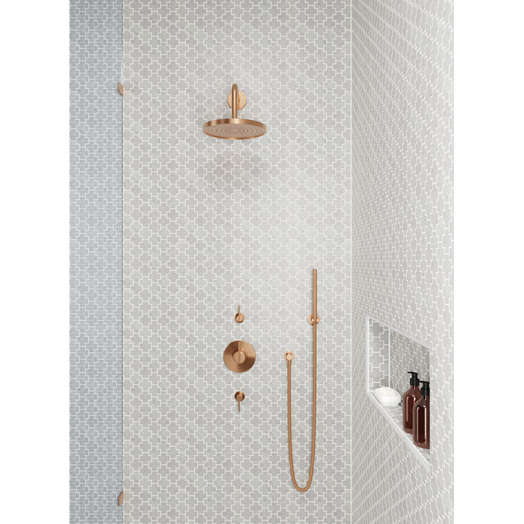 White Carrara Marble Cross Mosaic Wall and Floor Tile