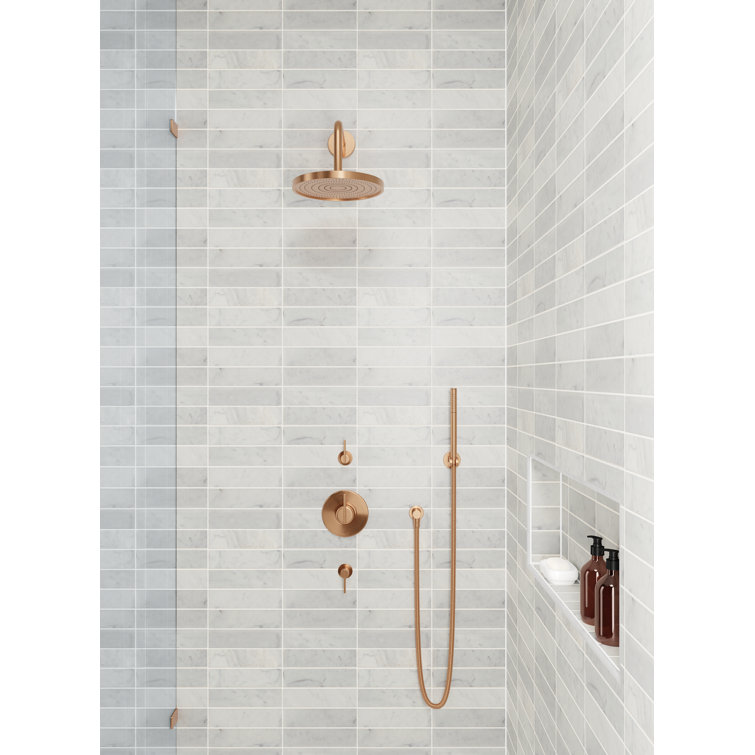White Carrara Honed Marble 2" x 8" Geometric Mosaic Tile