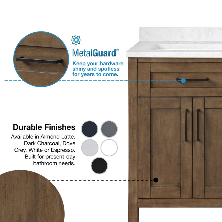 Almond Latte 72" Double Sink Freestanding Bathroom Vanity