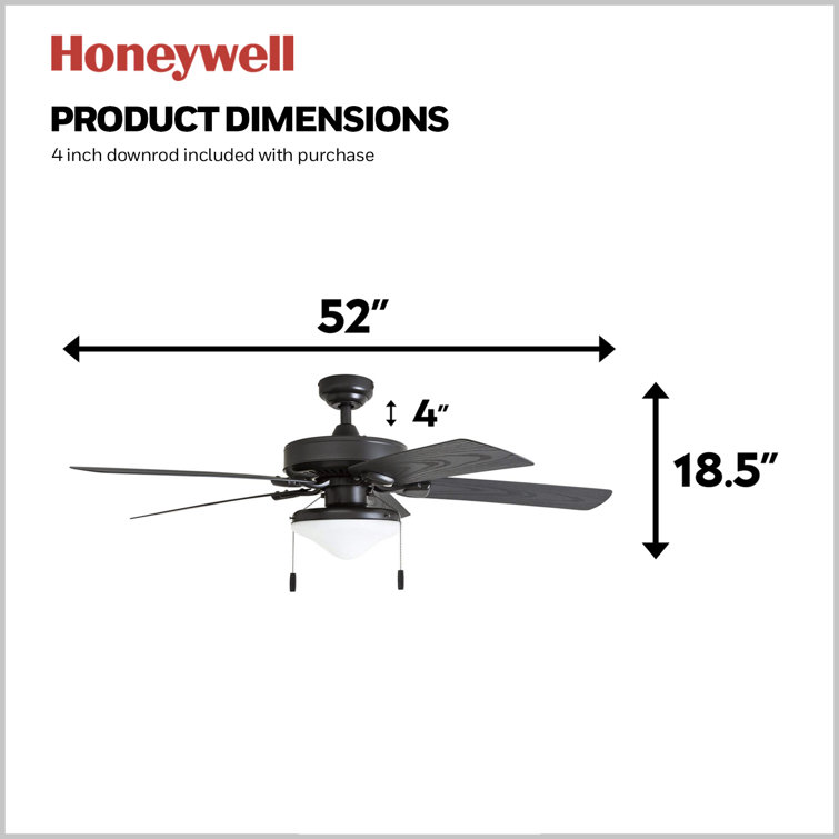 Belmar 52" Bronze Ceiling Fan with LED Light