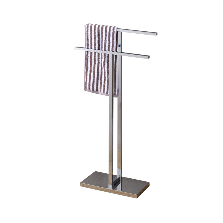 Mertzon Chrome Slim Metal Free-Standing Towel Rack Stand