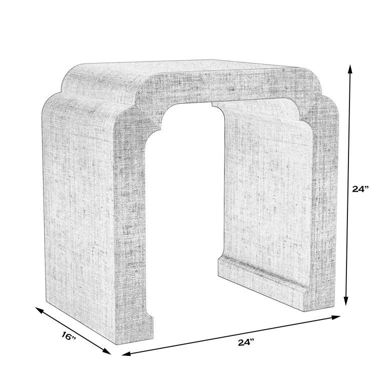 Chatham Gray 24" Transitional Wood and Metal Side Table with Storage