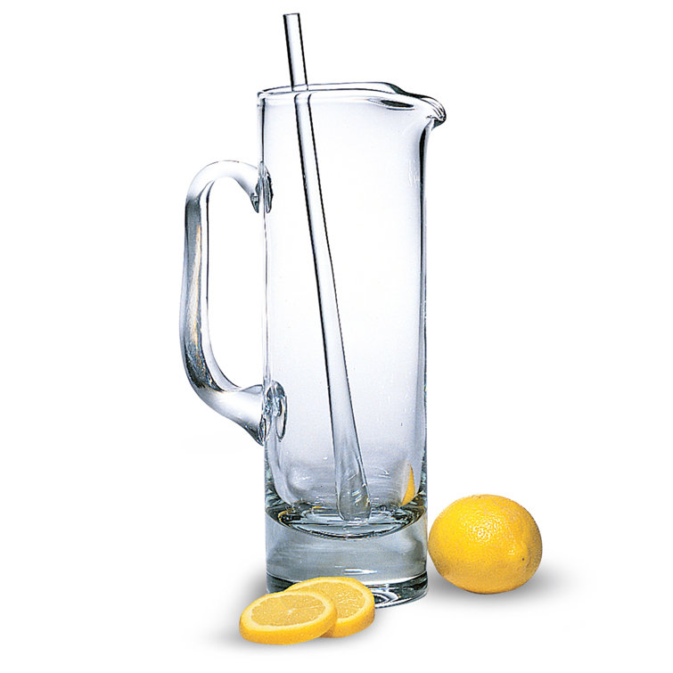 Tall Clear Glass Martini Pitcher with Stirrer