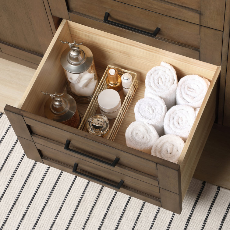 Almond Latte 72" Double Sink Freestanding Bathroom Vanity