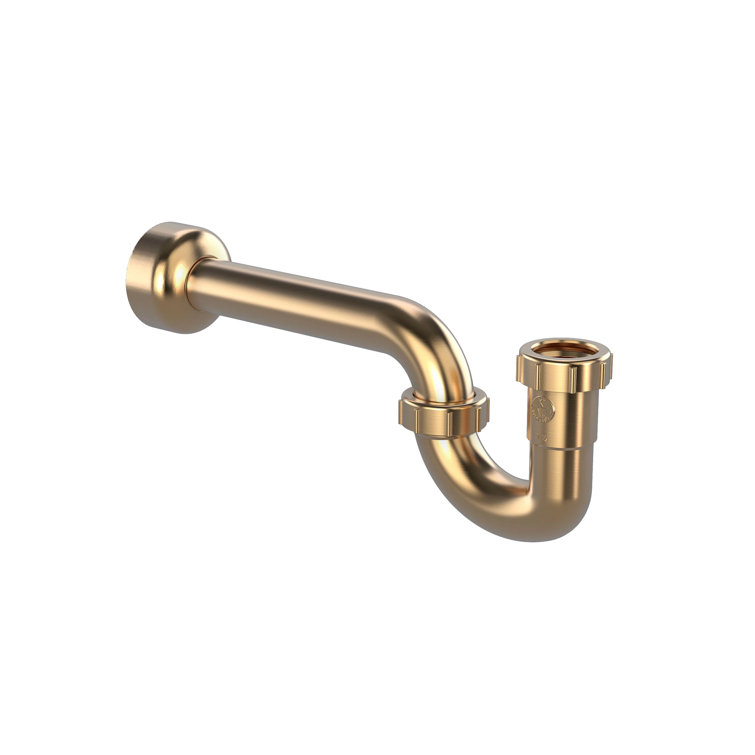 Brushed Gold Decorative ABS P-Trap with Reducer Washer