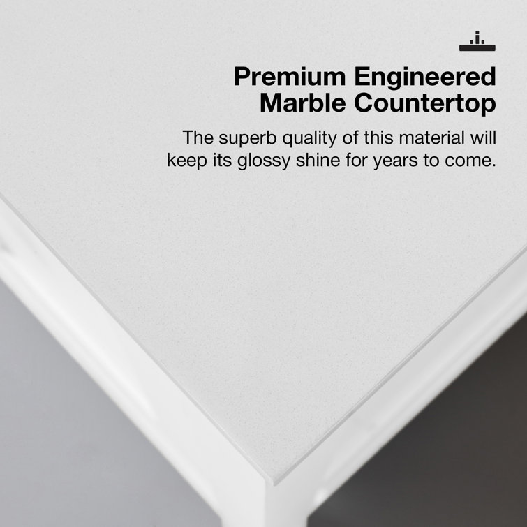 Vegas 24" Pure White Freestanding Bathroom Vanity with Sink
