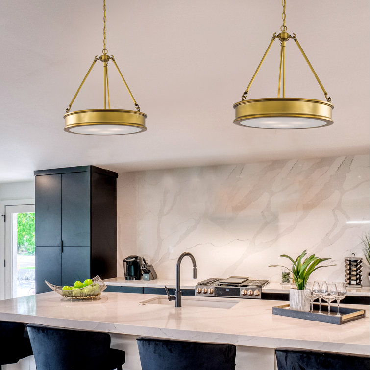 Harbour Point 19" Liberty Gold Maritime-Inspired Pendant Light