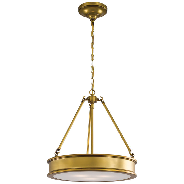 Harbour Point 19" Liberty Gold Maritime-Inspired Pendant Light