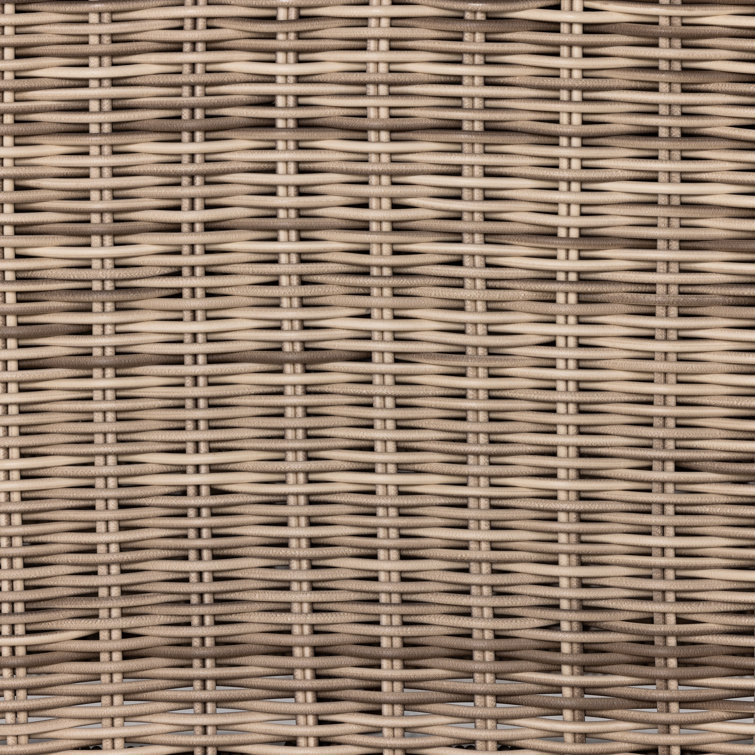 Messina Ivory and Natural Teak Woven Outdoor Sofa