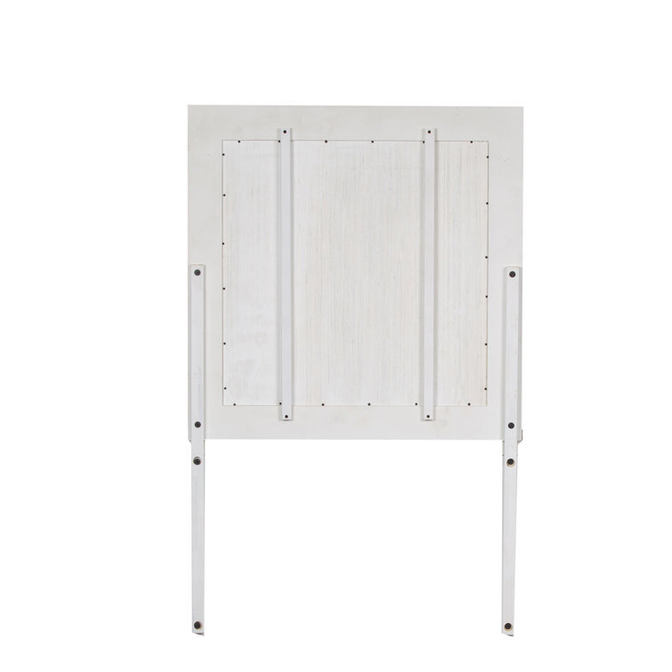 Transitional White Full Length Square Wood Mirror