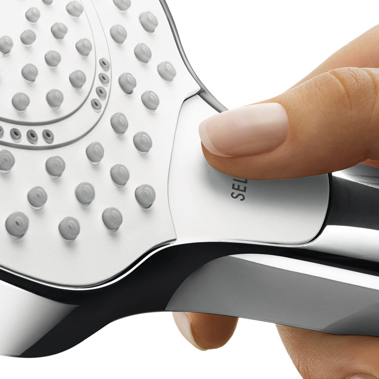 Chrome Modern Handheld Multi-Head Shower with Select