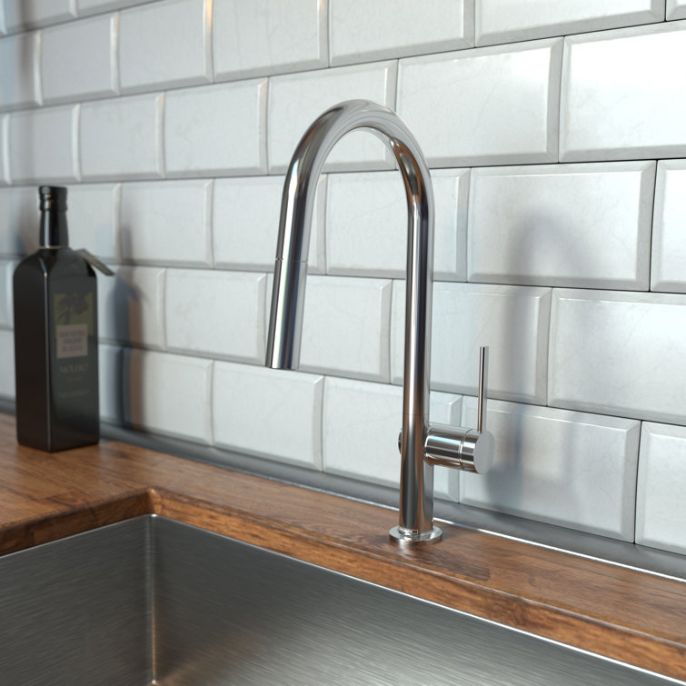 Talis N 15" Chrome Modern Pull-Down Kitchen Faucet with Spray