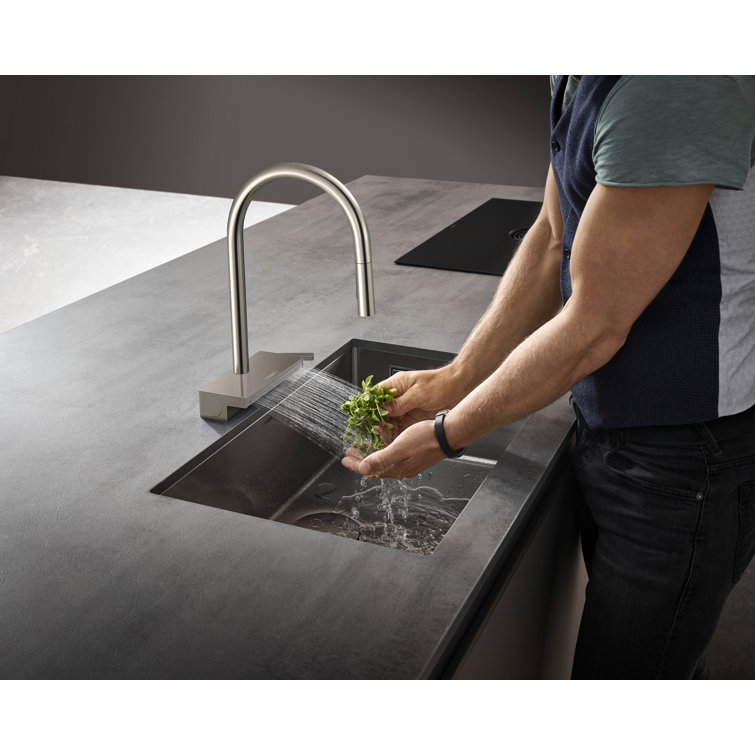 Stainless Steel Modern Pull-Down Kitchen Faucet with Spray