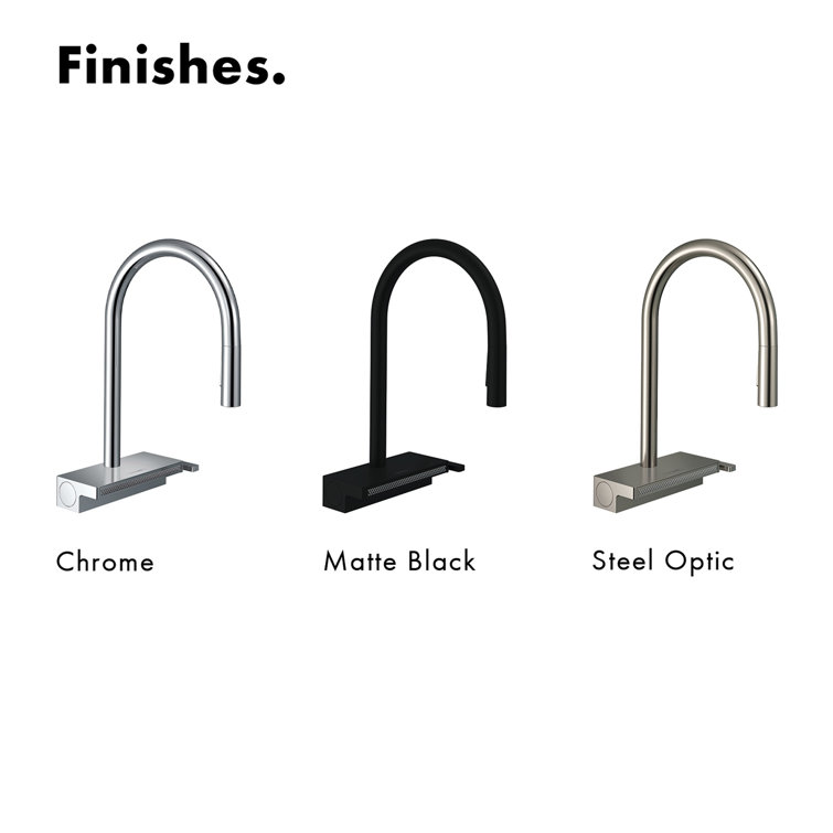 Stainless Steel Modern Pull-Down Kitchen Faucet with Spray