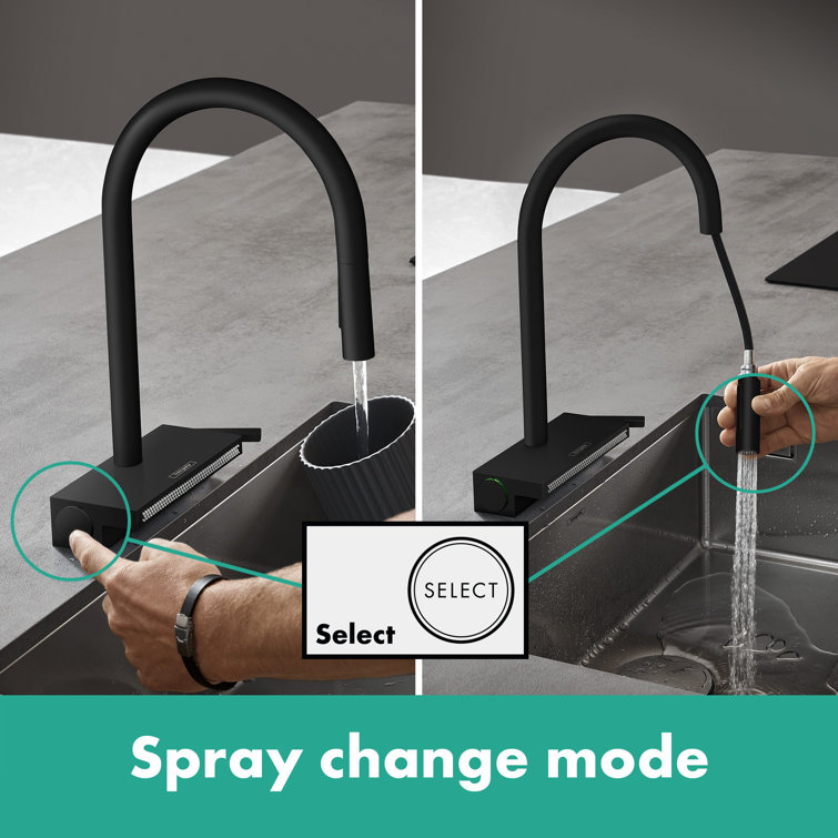 Stainless Steel Modern Pull-Down Kitchen Faucet with Spray