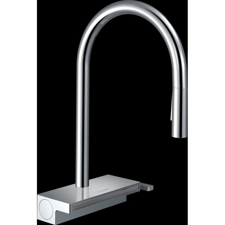Chrome High Arc Single-Handle Pull-Down Kitchen Faucet