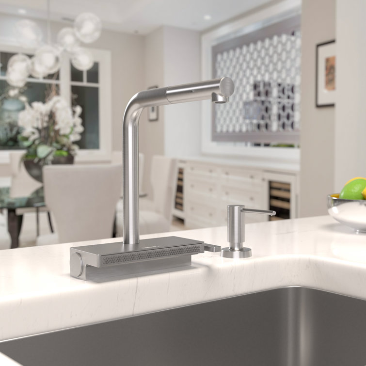 Stainless Steel Modern Pull-Out Spray Kitchen Faucet