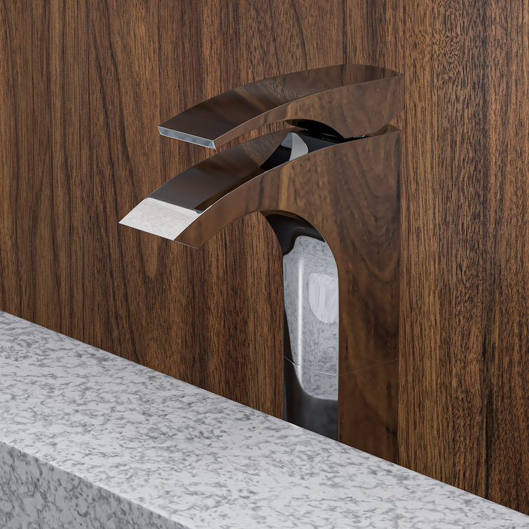 Tall Polished Chrome Single Lever Vessel Sink Faucet