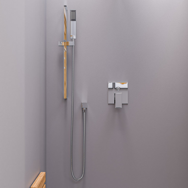 Polished Chrome Adjustable Height Handheld Shower Head Set