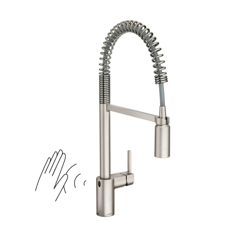 Stainless Steel Touchless Pull-Down Kitchen Faucet with Spray