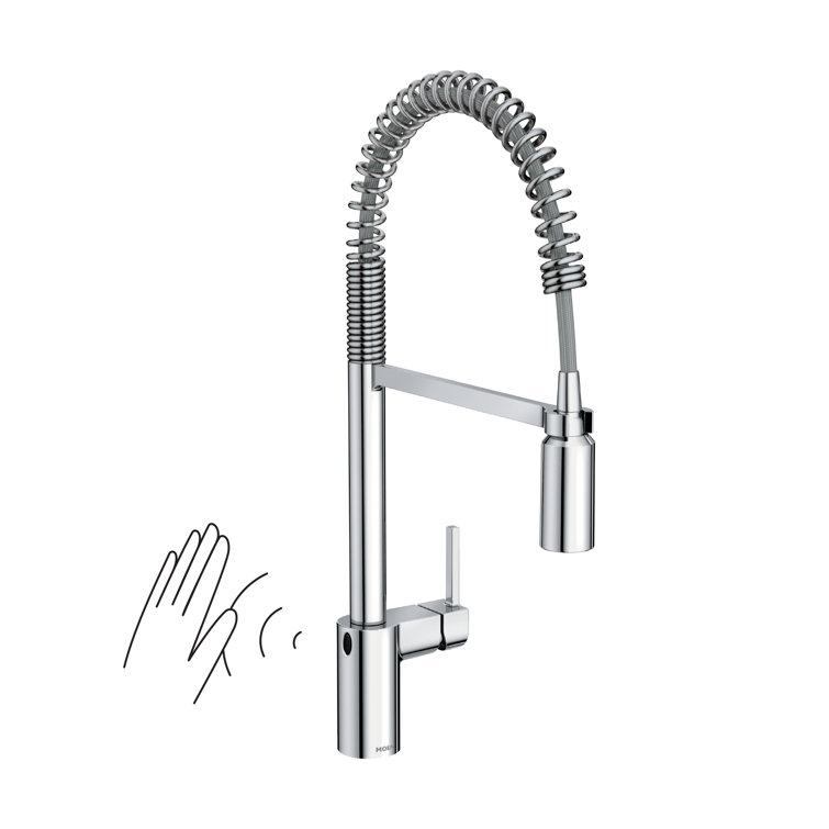 Chrome Touchless Pull-Down Kitchen Faucet with Spray