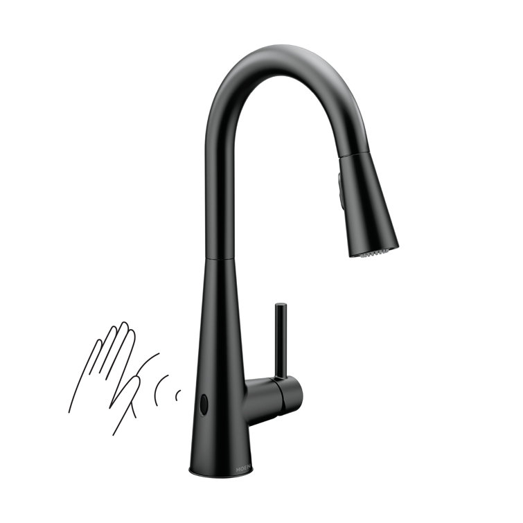 Modern Stainless Steel Pull-Out Spray Kitchen Faucet 15.5" Height