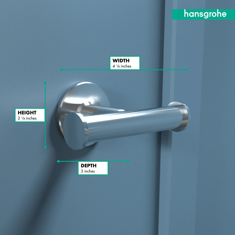 Chrome Modern Dual Wall Mounted Towel Hook