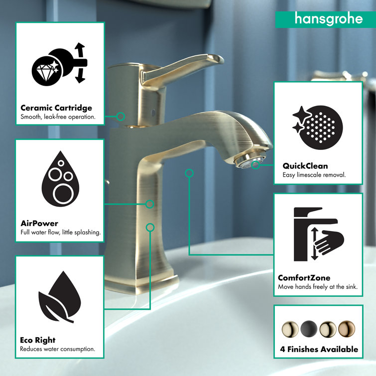 Brushed Bronze Single-Hole Modern Bathroom Faucet