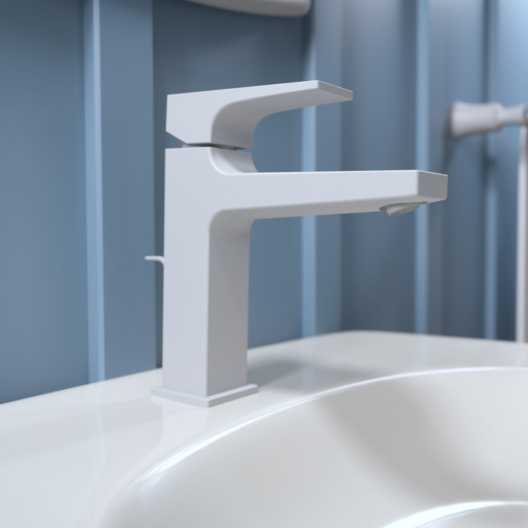 Modern Black Brass Single Hole Bathroom Faucet
