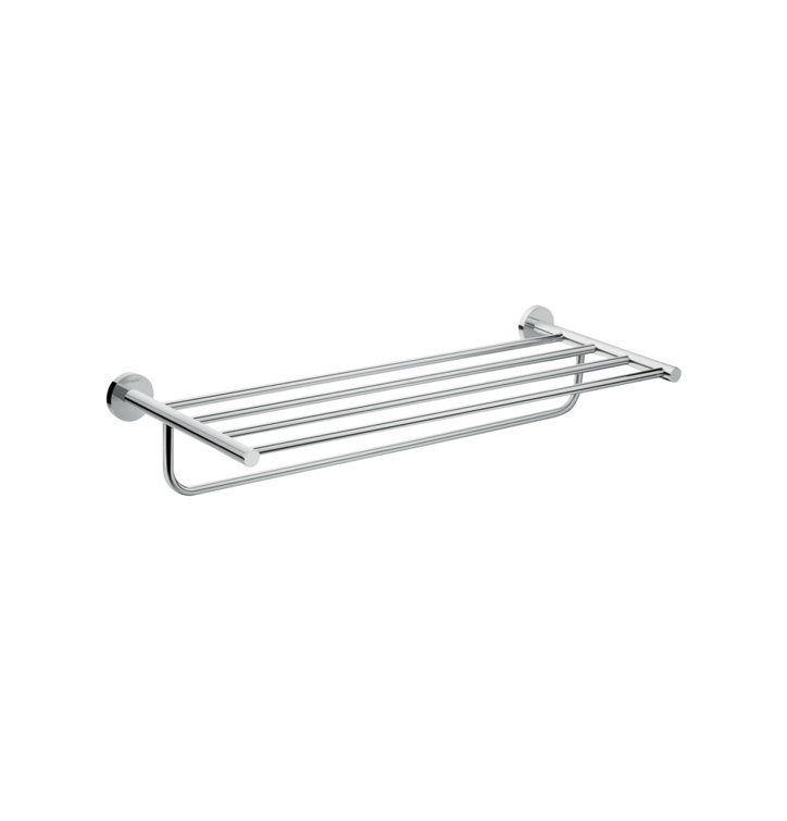 Chrome Wall Mounted Modern Towel Rack with Bar