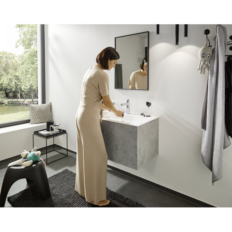 Modern Elegance Chrome Black Single-Hole Faucet with Ceramic Disc Valve