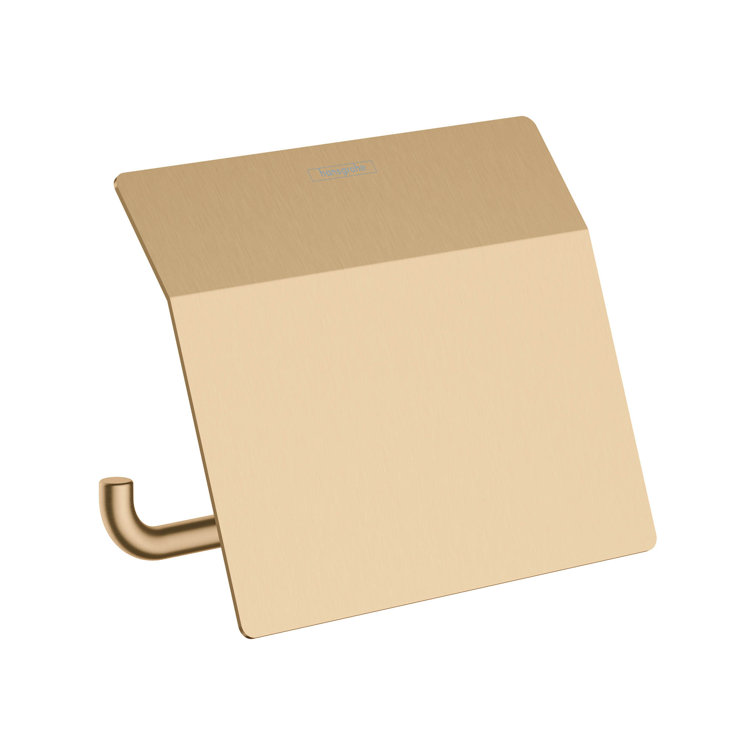 Hansgrohe Brushed Bronze Metal Toilet Roll Holder with Cover