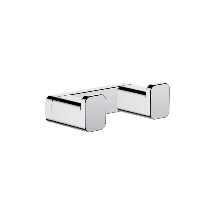 Hansgrohe Chrome Double Hook Wall Mount Towel Holder