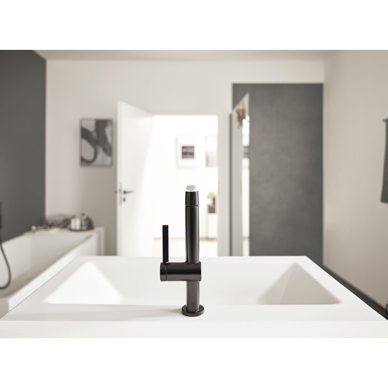 Modern Brushed Nickel Single-Hole Pull-Out Faucet