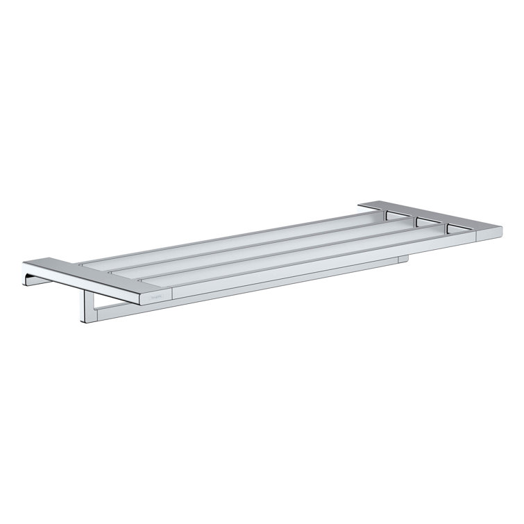 Chrome Wall Mounted Towel Rack with Holder